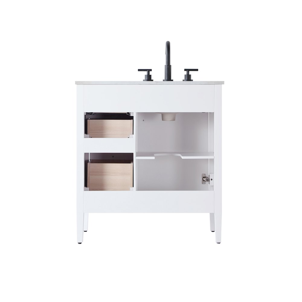 32 inch Single Bathroom Vanity in White. Picture 12