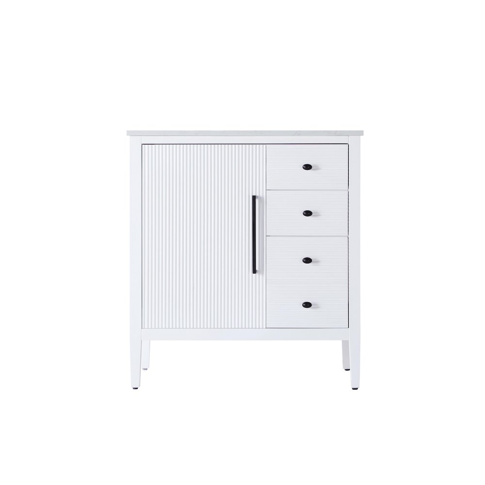 32 inch Single Bathroom Vanity in White. Picture 5