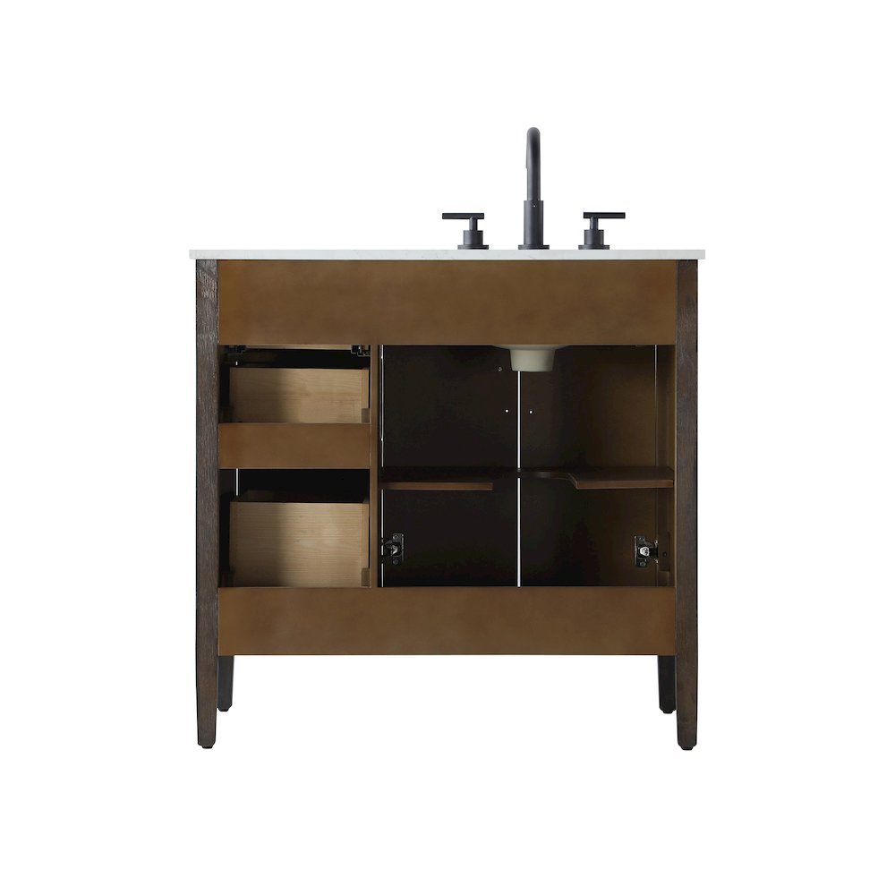 36 inch Single Bathroom Vanity in Chocolate Oak. Picture 12