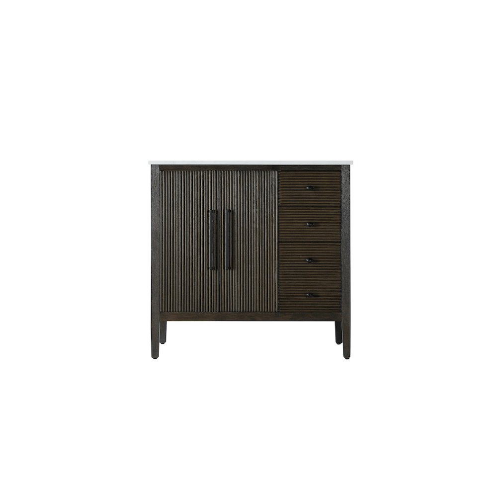 36 inch Single Bathroom Vanity in Chocolate Oak. Picture 5