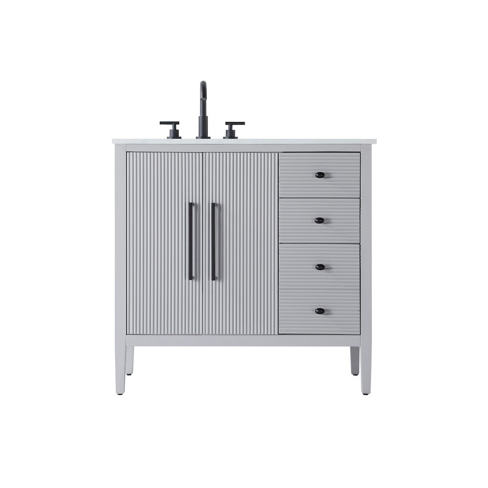 36 inch Single Bathroom Vanity in Grey. Picture 1