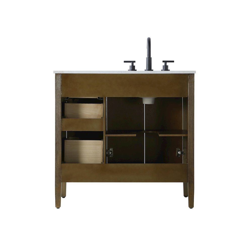 36 inch Single Bathroom Vanity in Hazel Oak. Picture 12