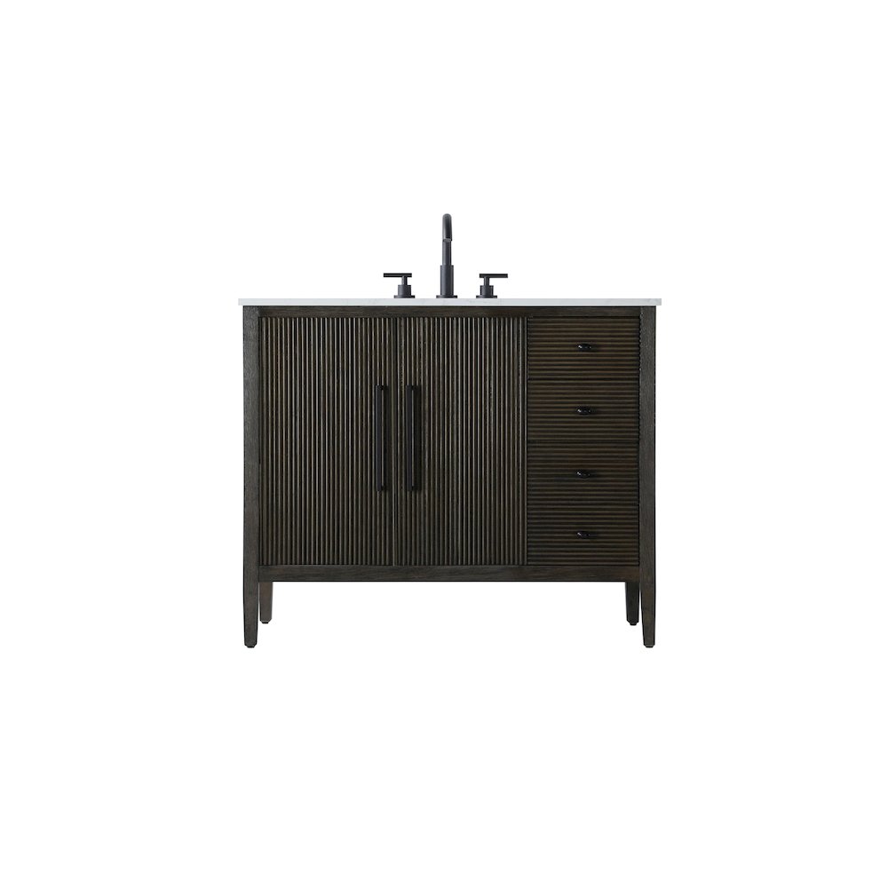 42 inch Single Bathroom Vanity in Chocolate Oak. Picture 1
