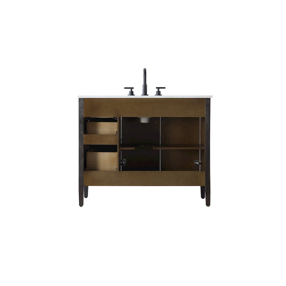 42 inch Single Bathroom Vanity in Chocolate Oak. Picture 12