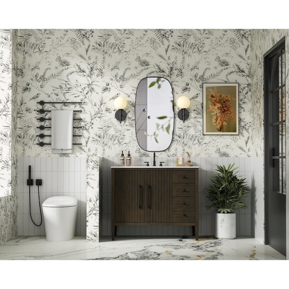 42 inch Single Bathroom Vanity in Chocolate Oak. Picture 4