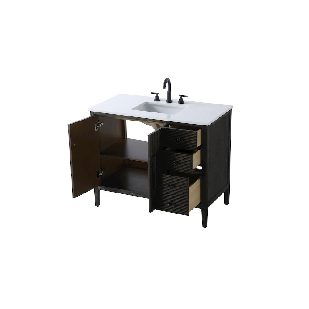 42 inch Single Bathroom Vanity in Chocolate Oak. Picture 7