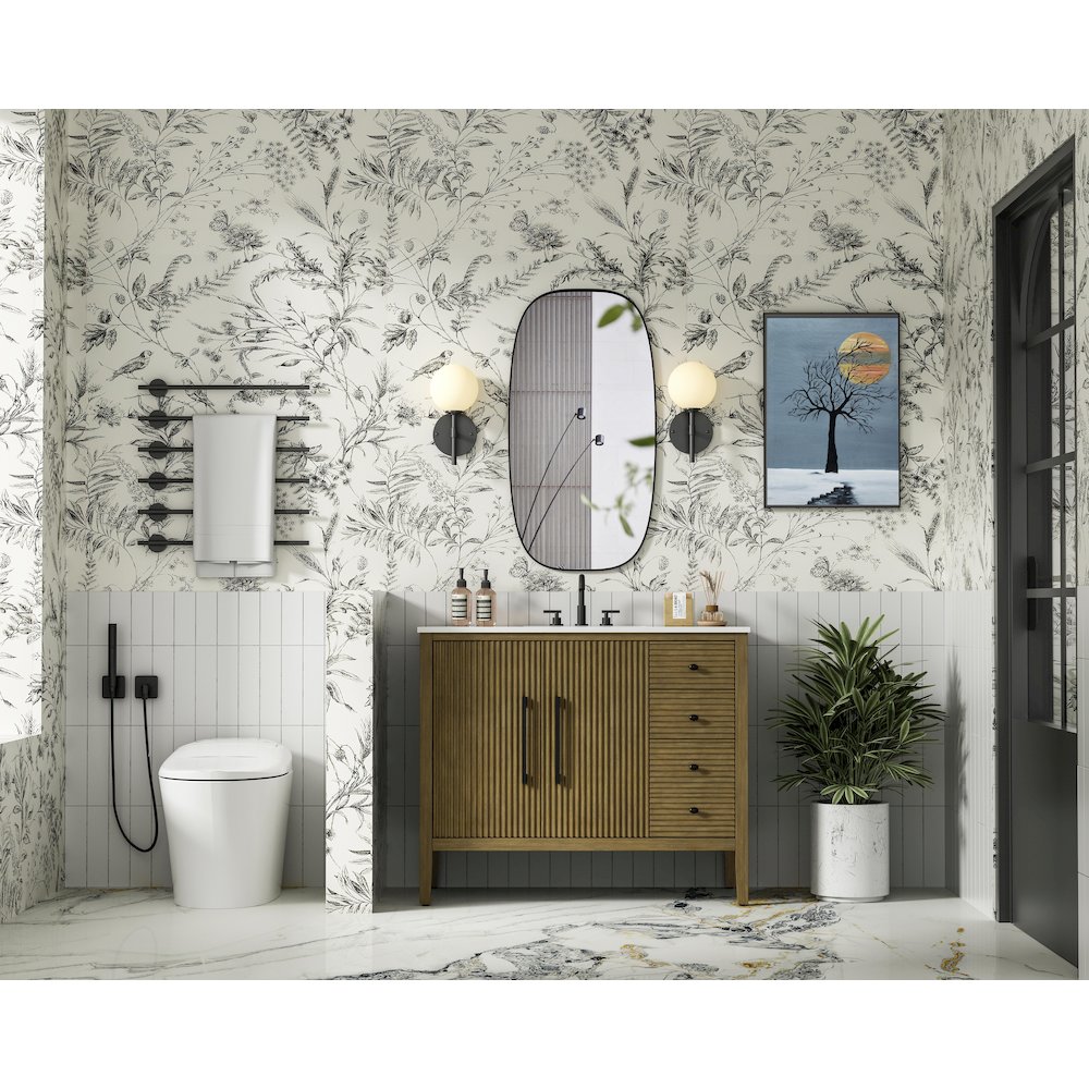 42 inch Single Bathroom Vanity in Hazel Oak. Picture 4