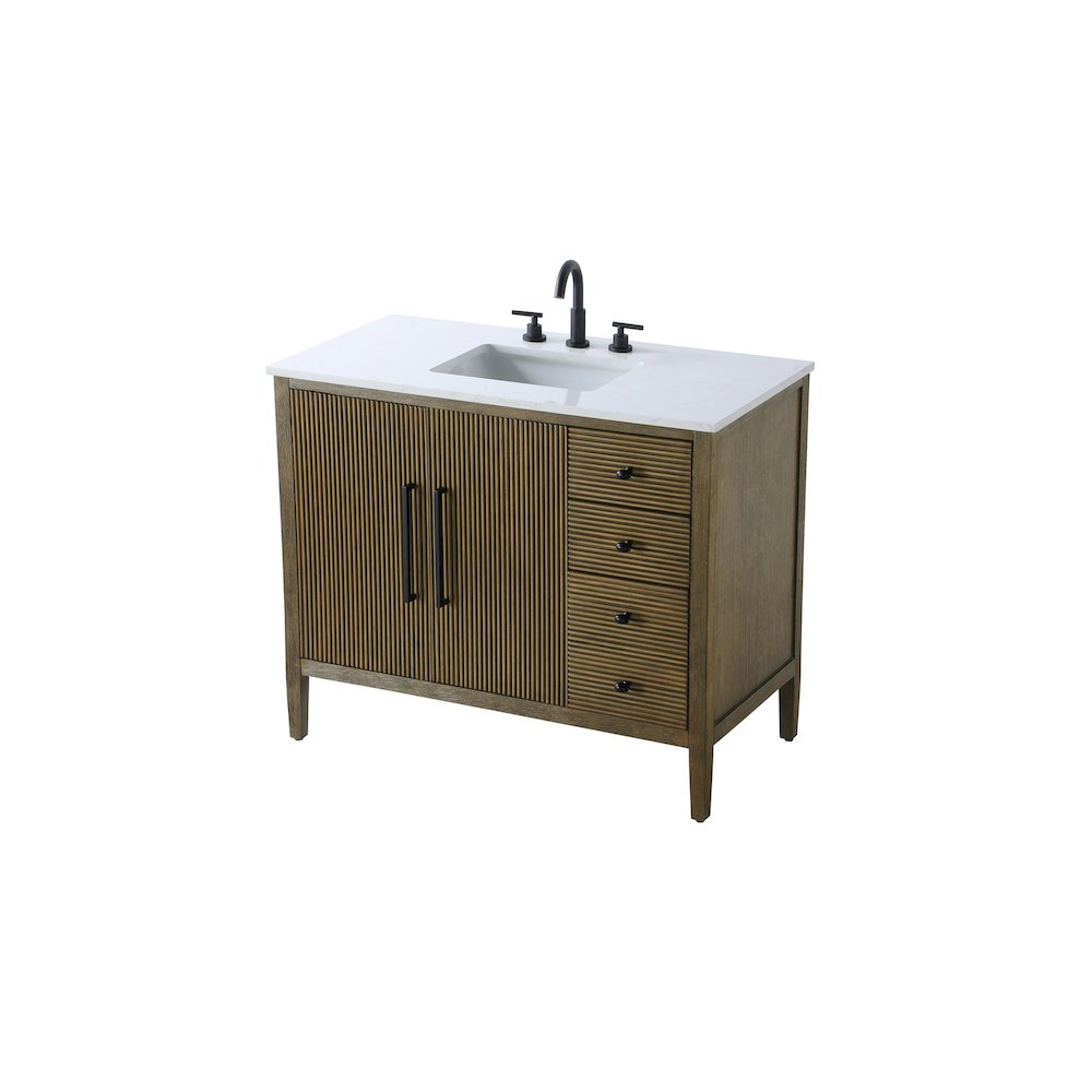 42 inch Single Bathroom Vanity in Hazel Oak. Picture 6