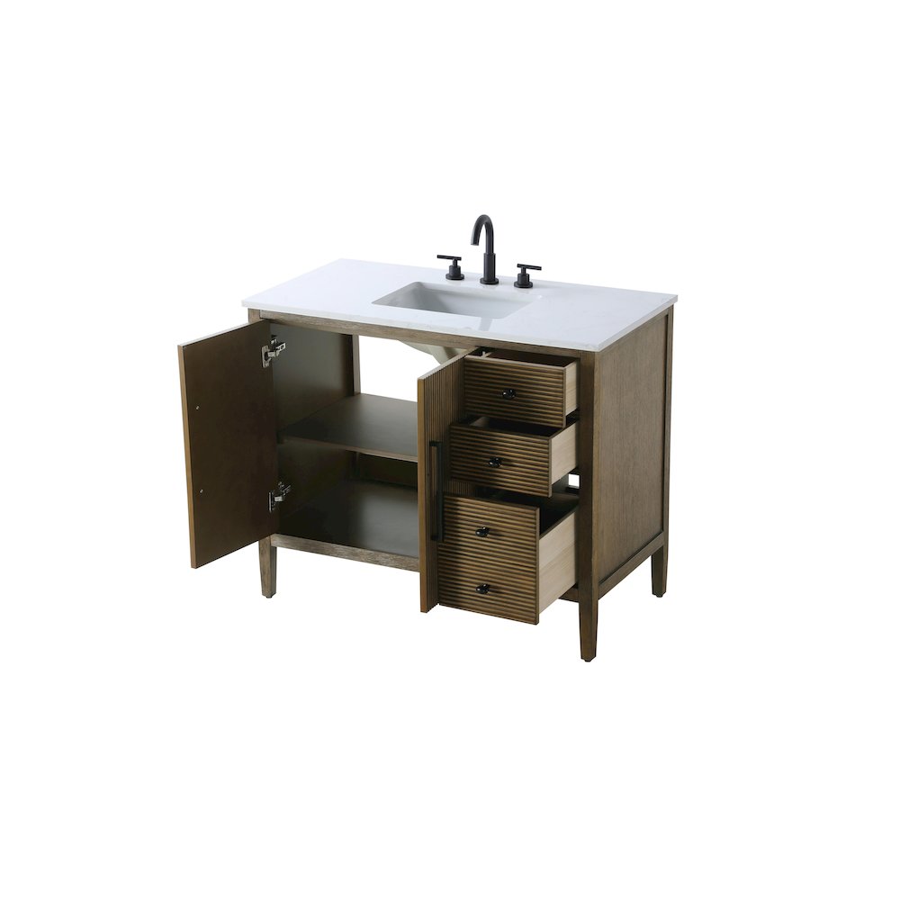 42 inch Single Bathroom Vanity in Hazel Oak. Picture 7