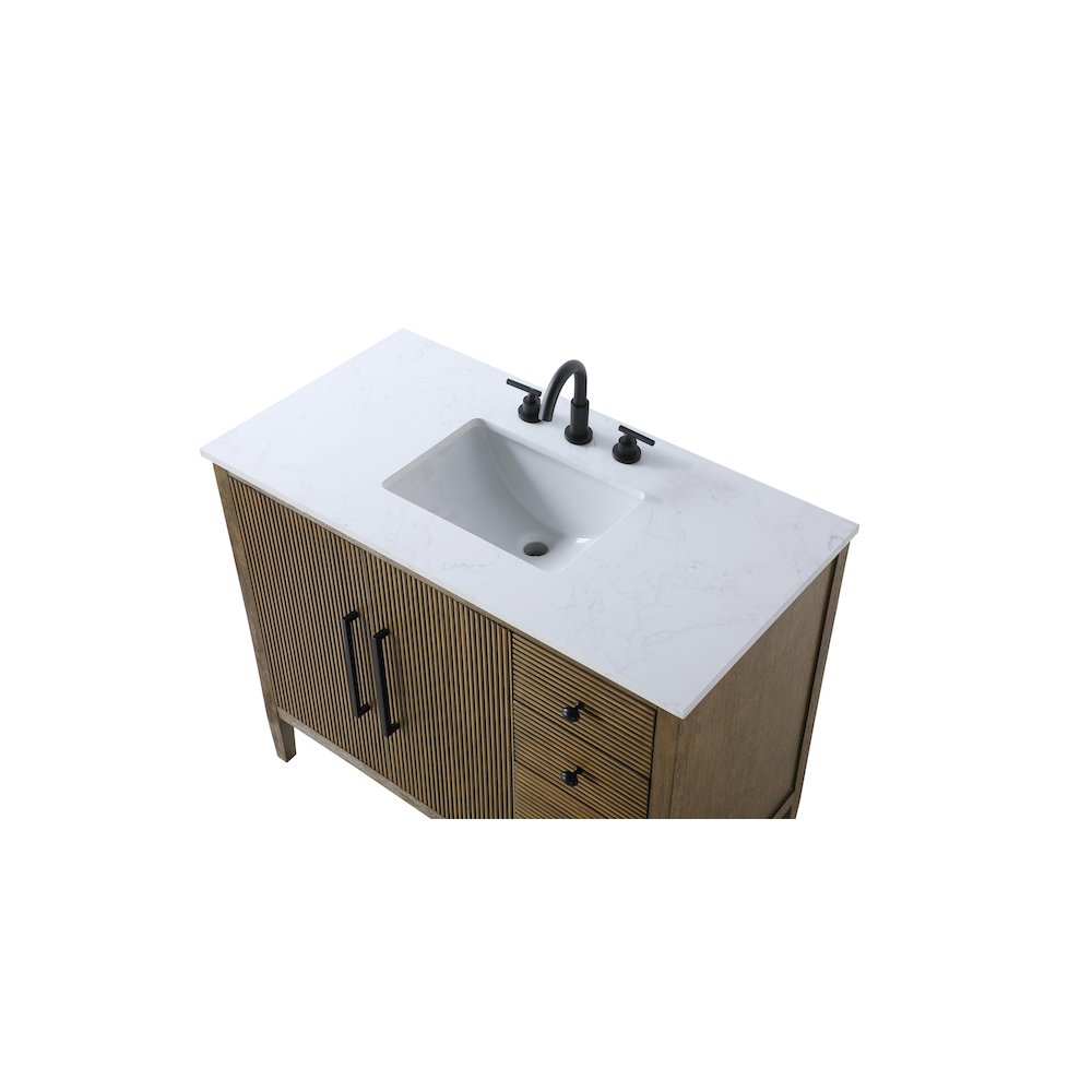 42 inch Single Bathroom Vanity in Hazel Oak. Picture 8