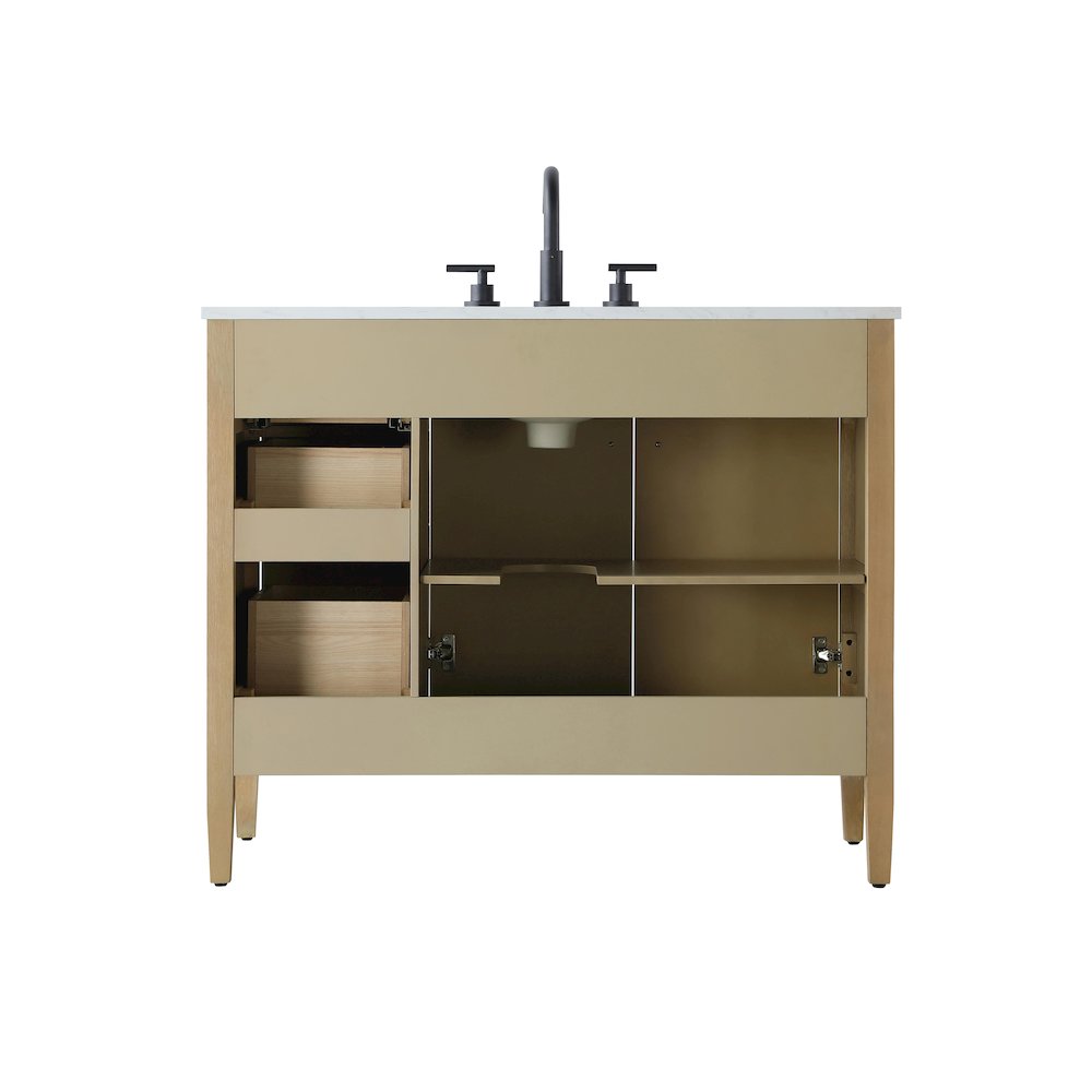 42 inch Single Bathroom Vanity in Linen Oak. Picture 12