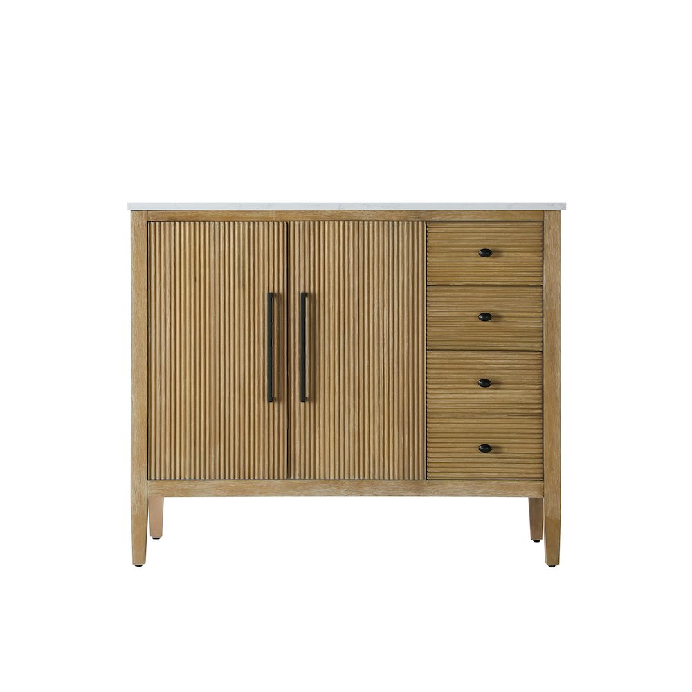 42 inch Single Bathroom Vanity in Linen Oak. Picture 5