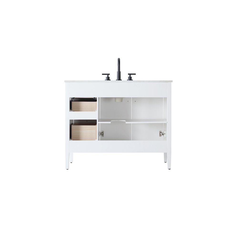 42 inch Single Bathroom Vanity in White. Picture 12