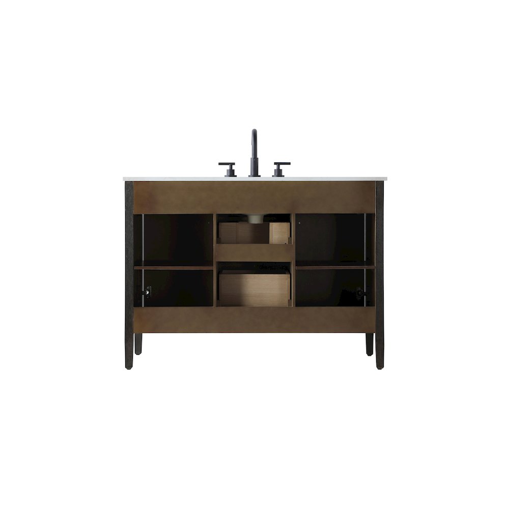 48 inch Single Bathroom Vanity in Chocolate Oak. Picture 12