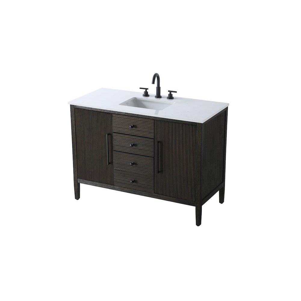 48 inch Single Bathroom Vanity in Chocolate Oak. Picture 6