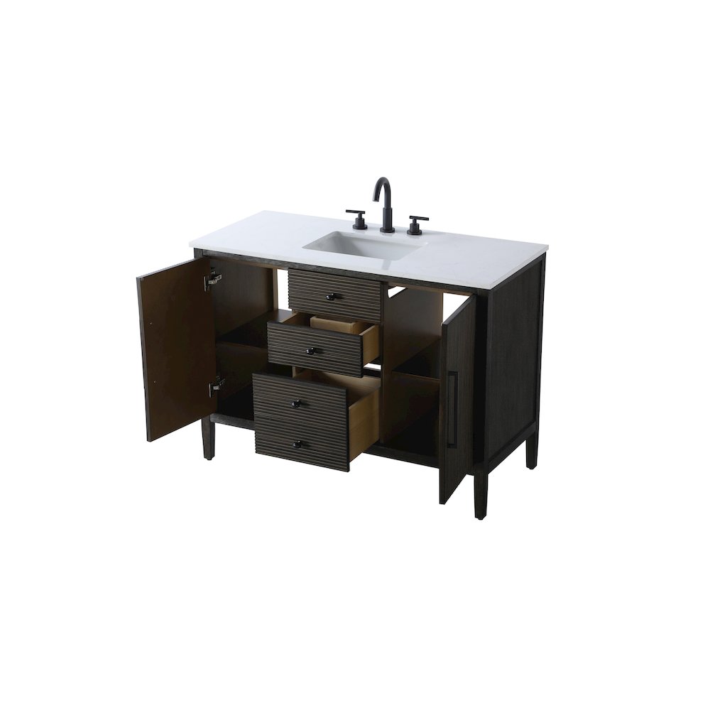 48 inch Single Bathroom Vanity in Chocolate Oak. Picture 7