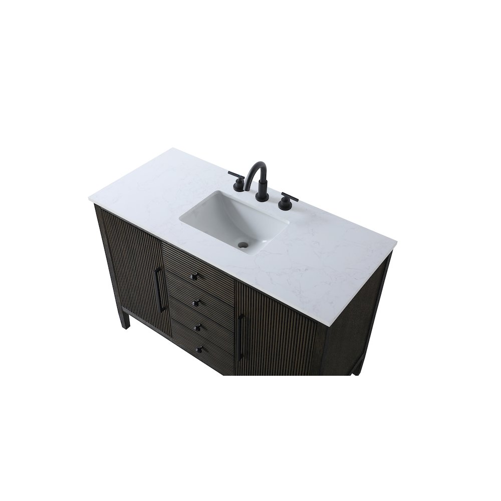 48 inch Single Bathroom Vanity in Chocolate Oak. Picture 8