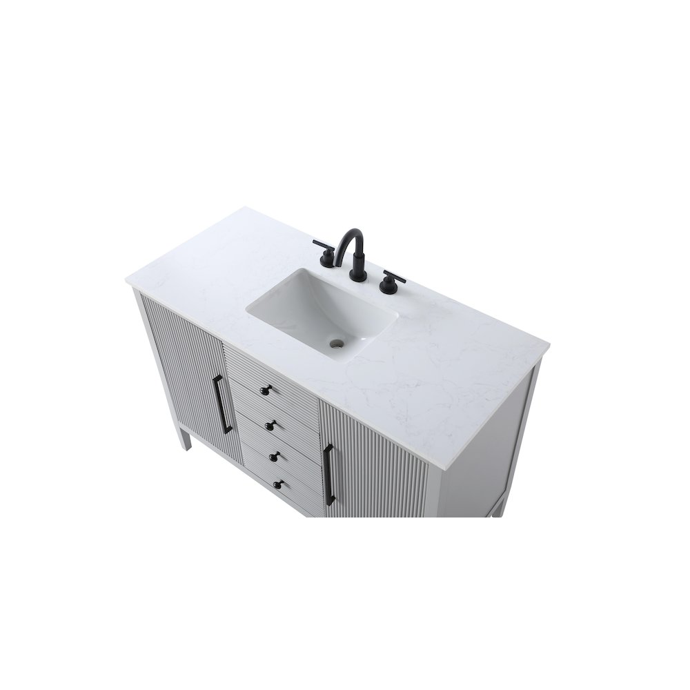 48 inch Single Bathroom Vanity in Grey. Picture 8