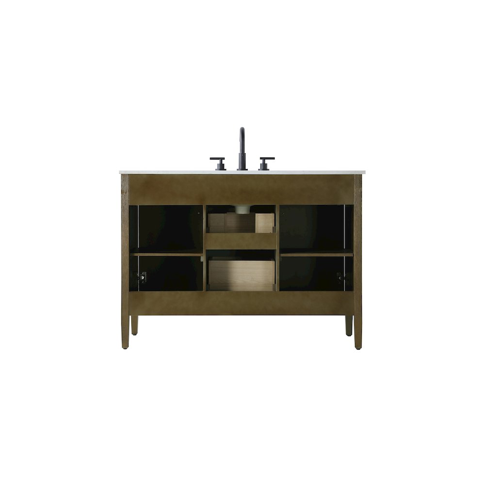48 inch Single Bathroom Vanity in Hazel Oak. Picture 12
