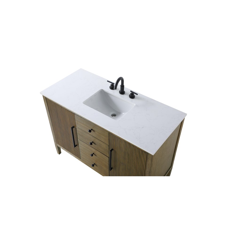 48 inch Single Bathroom Vanity in Hazel Oak. Picture 8