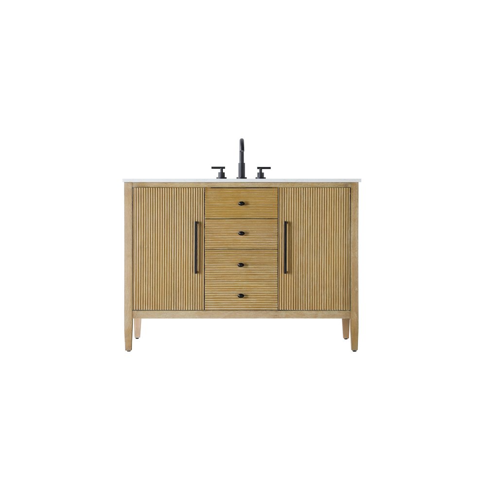 48 inch Single Bathroom Vanity in Linen Oak. Picture 1