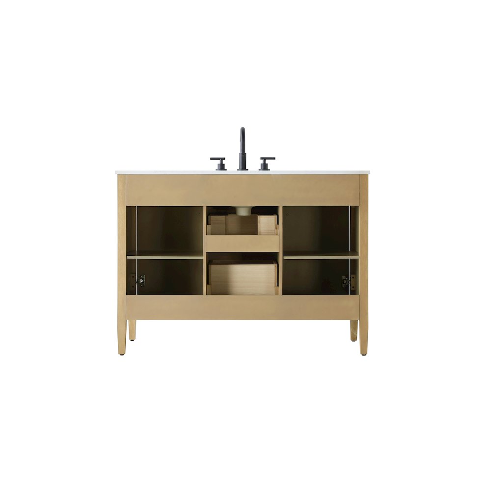 48 inch Single Bathroom Vanity in Linen Oak. Picture 12