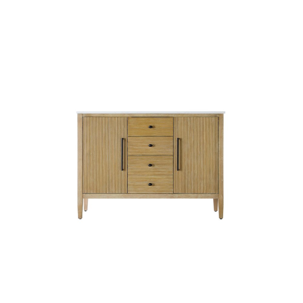 48 inch Single Bathroom Vanity in Linen Oak. Picture 5