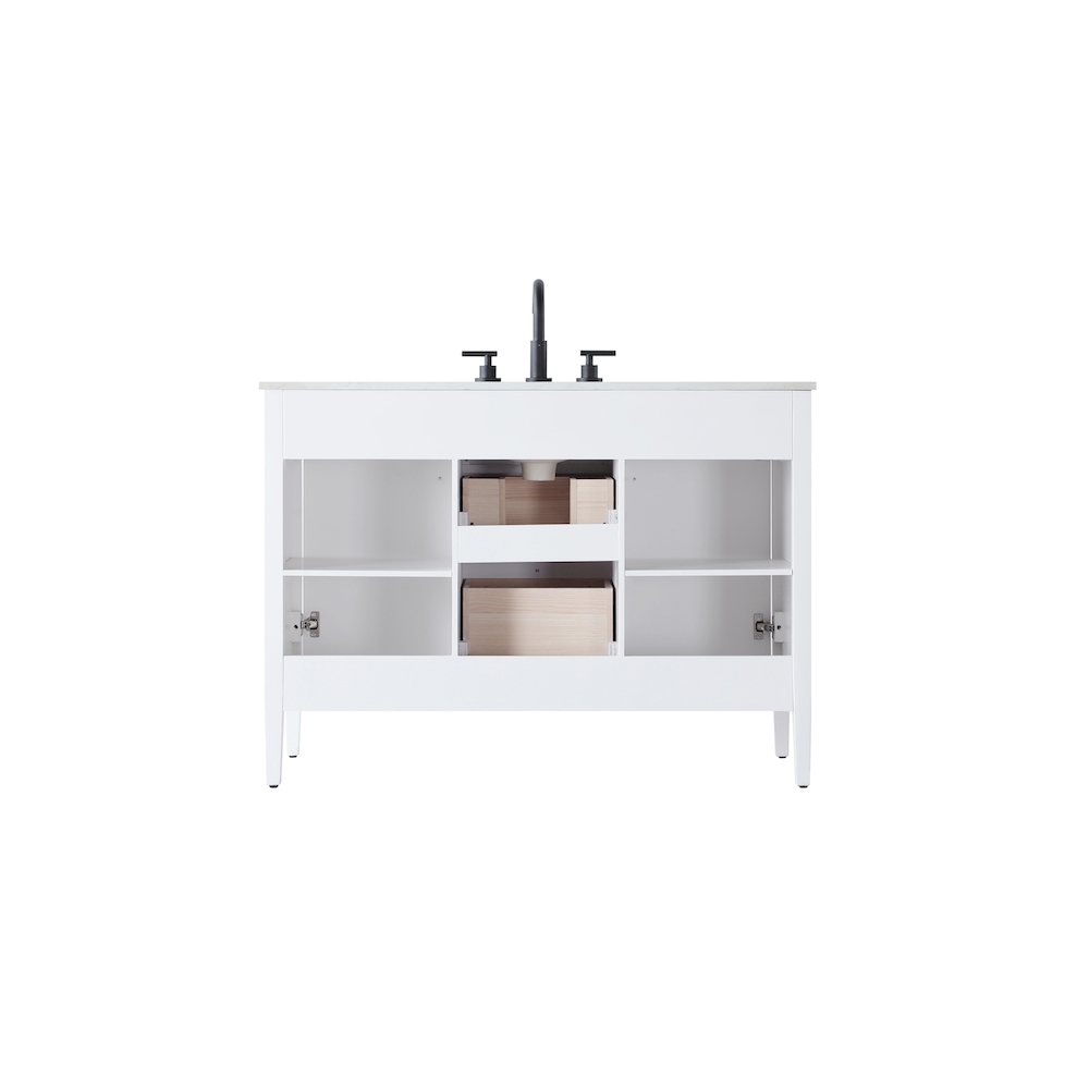 48 inch Single Bathroom Vanity in White. Picture 12