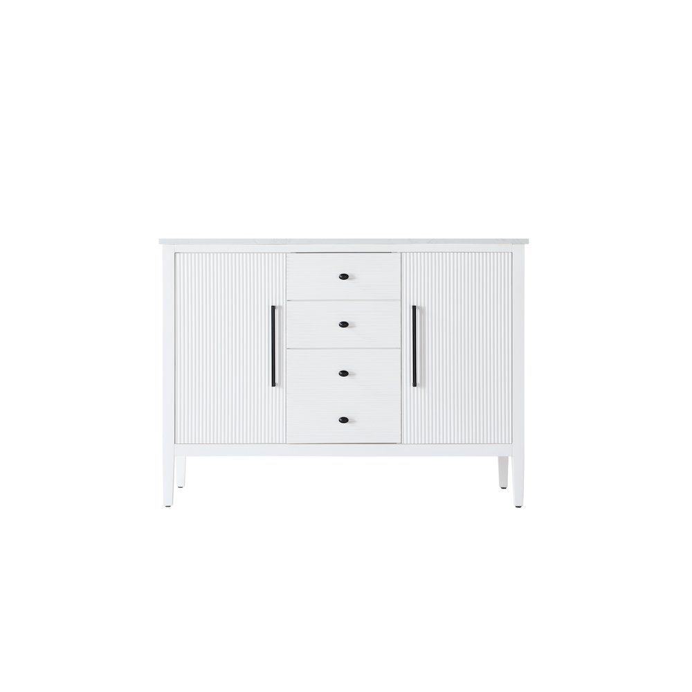 48 inch Single Bathroom Vanity in White. Picture 5