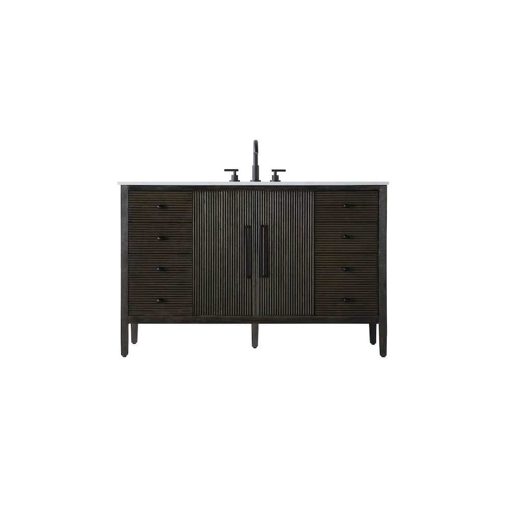 54 inch Single Bathroom Vanity inChocolate Oak. Picture 1