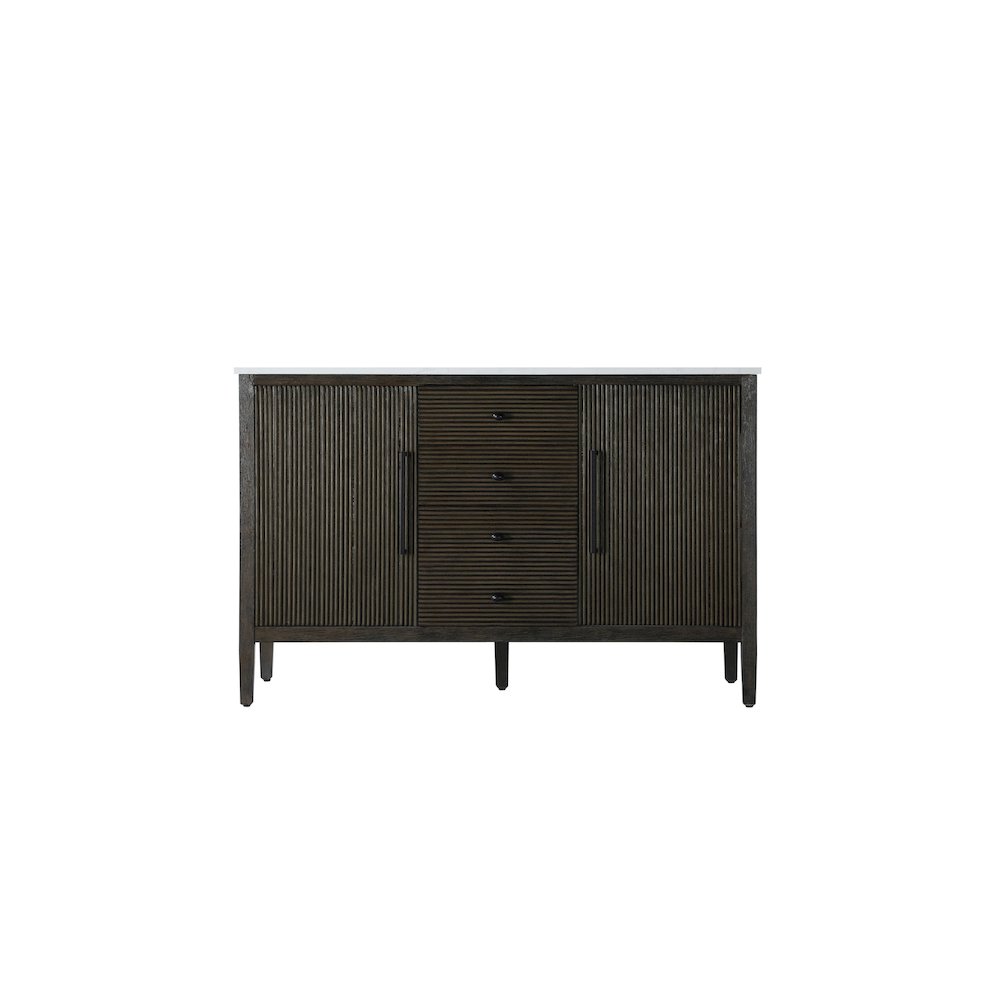 54 inch Double Bathroom Vanity inChocolate Oak. Picture 5