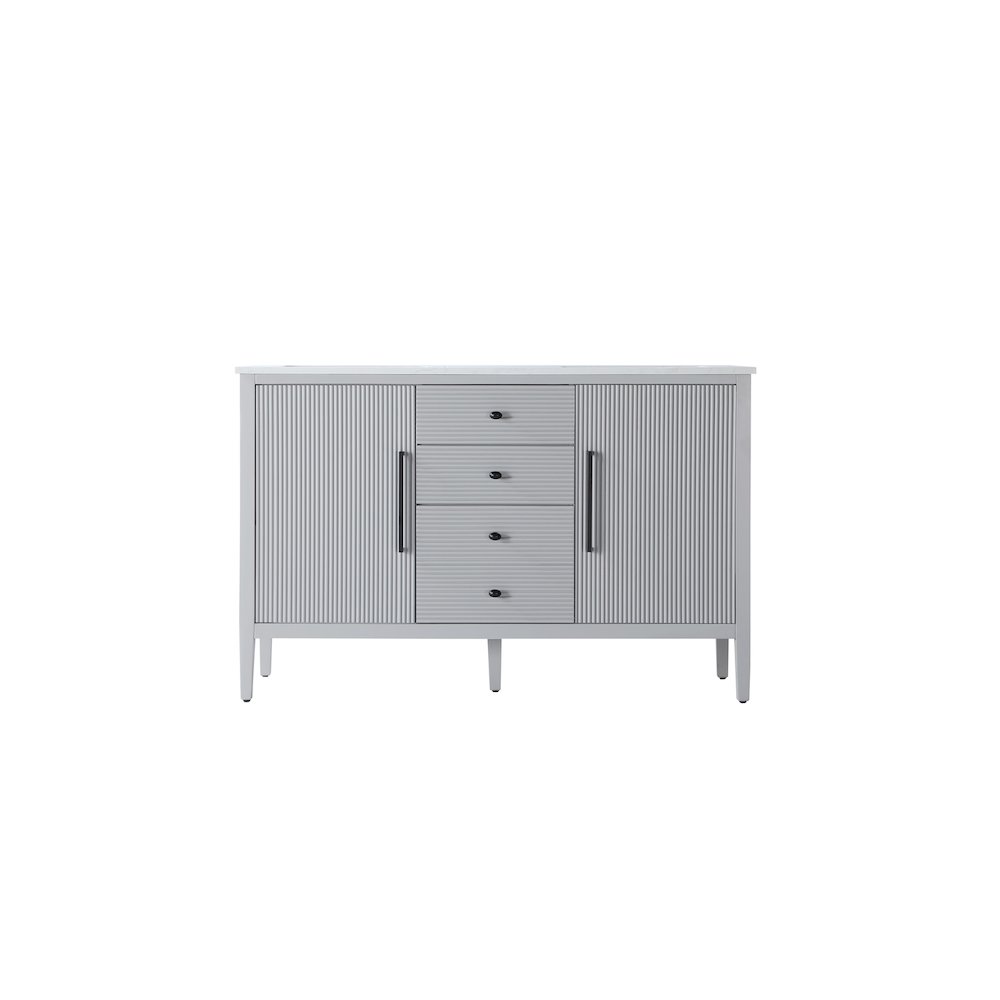 54 inch Double Bathroom Vanity in Grey. Picture 5