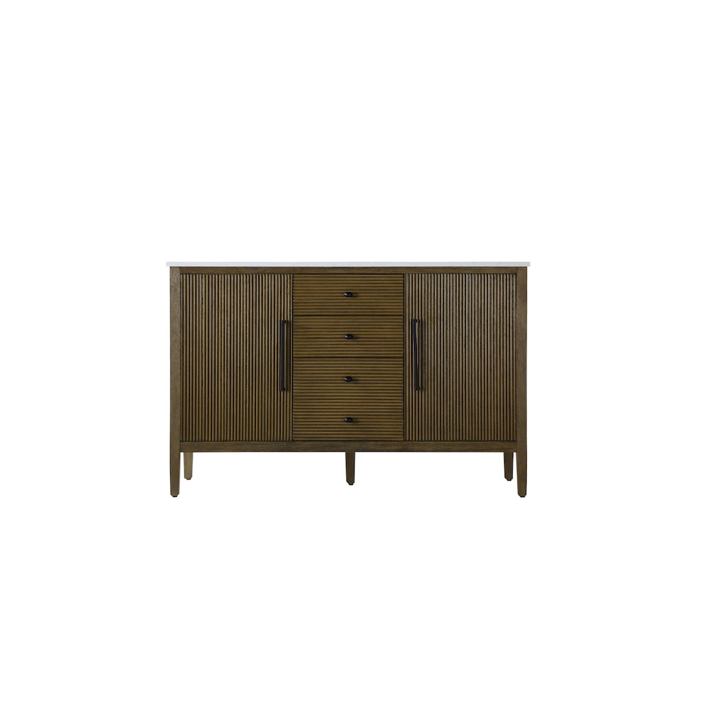 54 inch Double Bathroom Vanity in Hazel Oak. Picture 5
