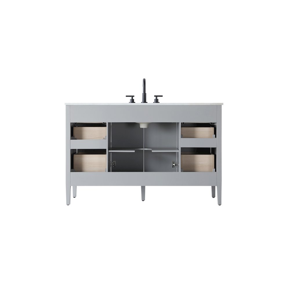 54 inch Single Bathroom Vanity in Grey. Picture 12