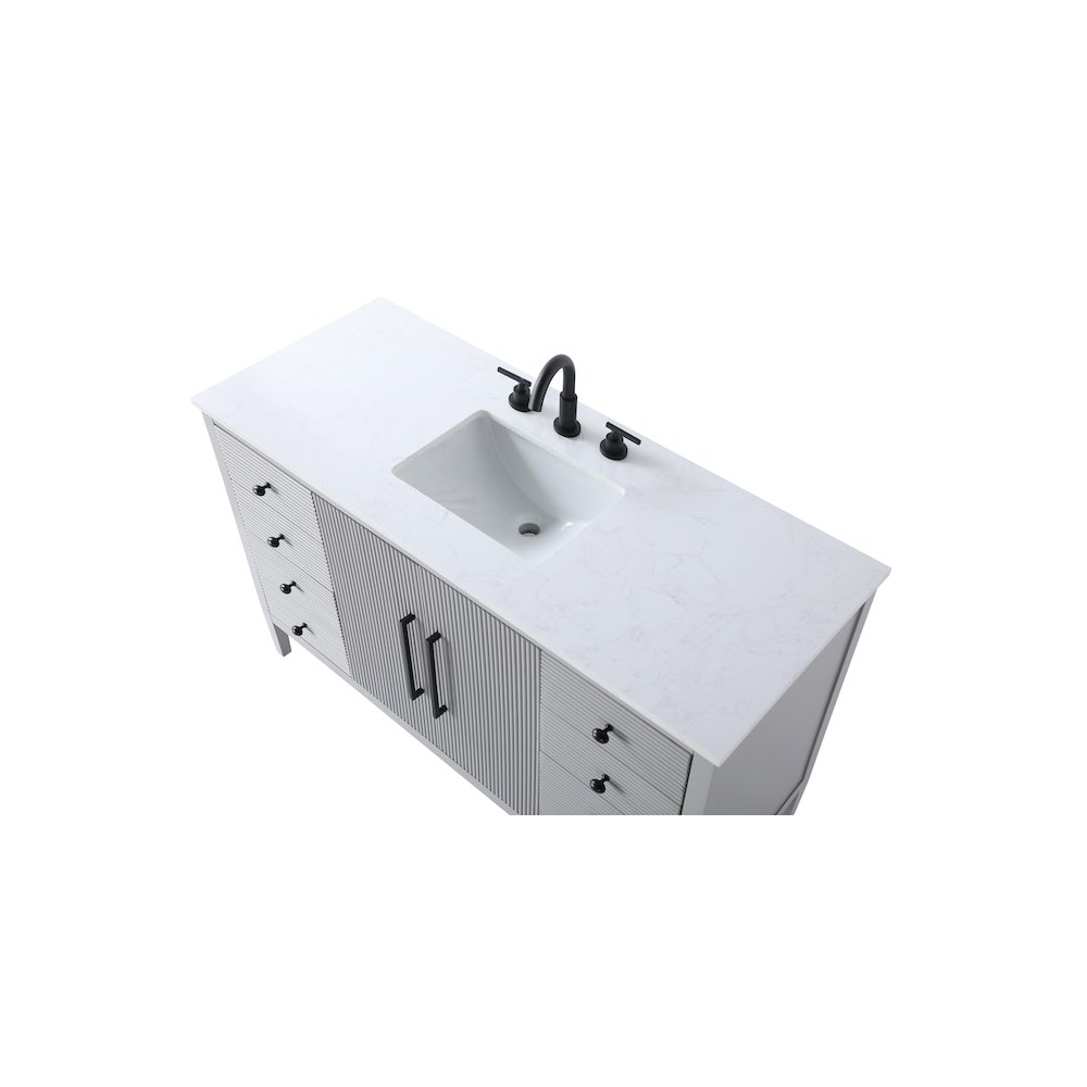 54 inch Single Bathroom Vanity in Grey. Picture 8