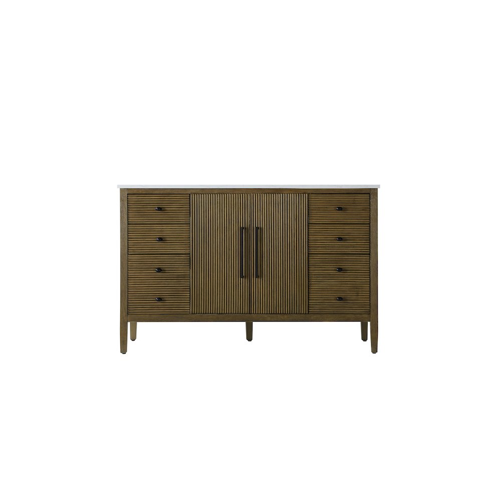 54 inch Single Bathroom Vanity in Hazel Oak. Picture 5