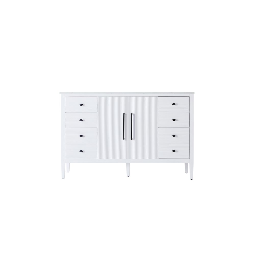 54 inch Single Bathroom Vanity in White. Picture 5