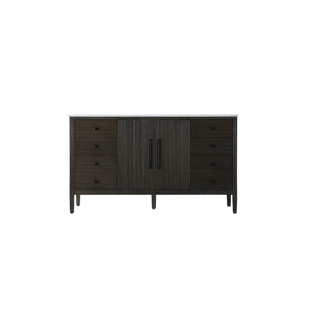 60 inch Single Bathroom Vanity inChocolate Oak. Picture 5