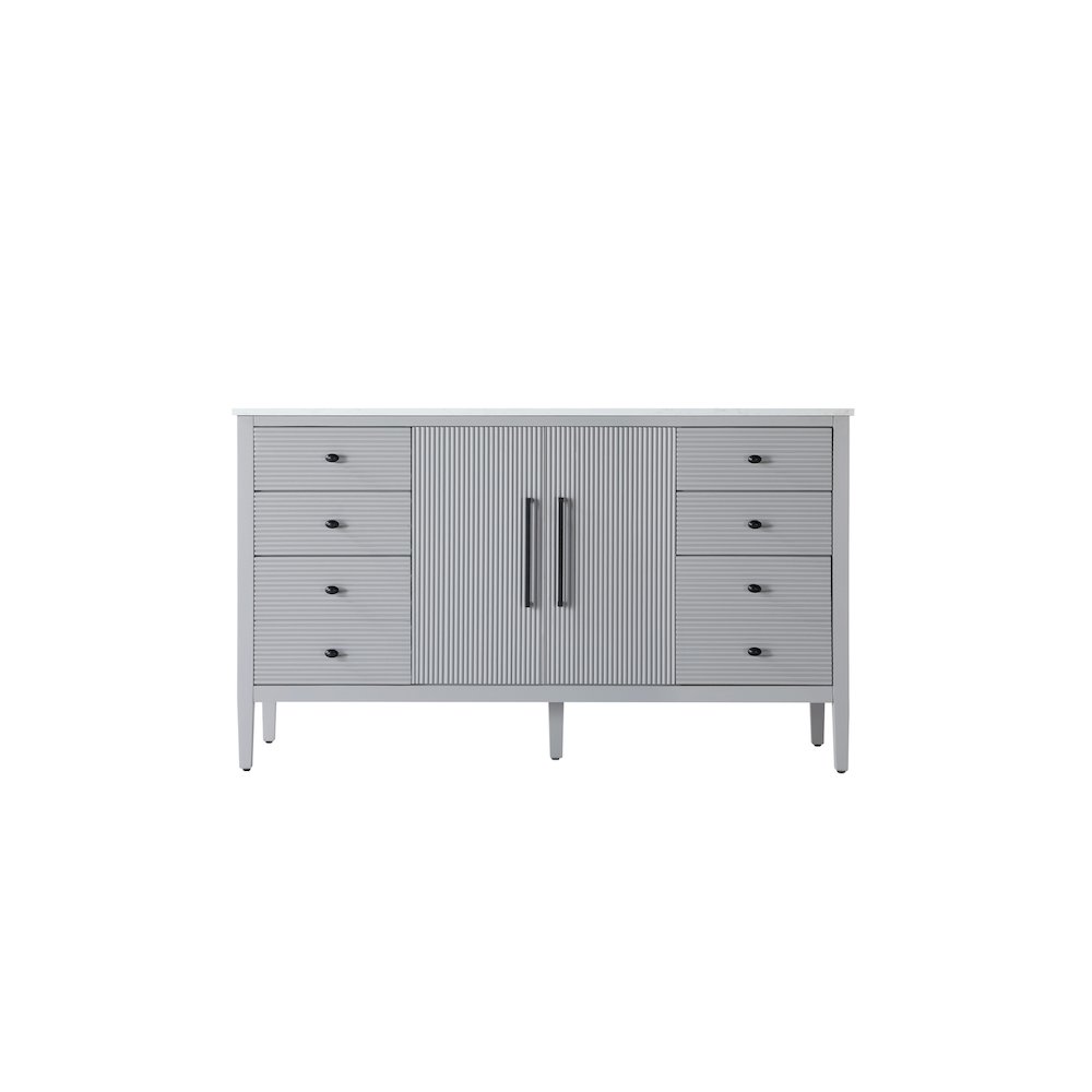 60 inch Single Bathroom Vanity in Grey. Picture 5