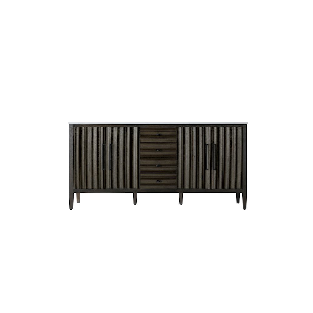 72 inch Double Bathroom Vanity inChocolate Oak. Picture 5