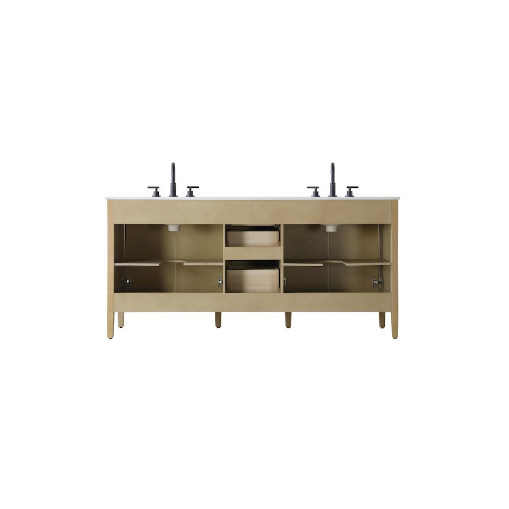 72  inch Double Bathroom Vanity in Linen Oak. Picture 12