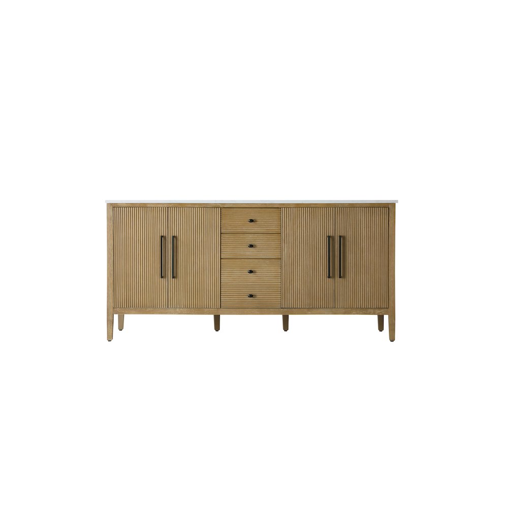 72  inch Double Bathroom Vanity in Linen Oak. Picture 5