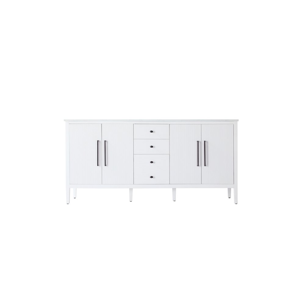 72 inch Double Bathroom Vanity in White. Picture 5