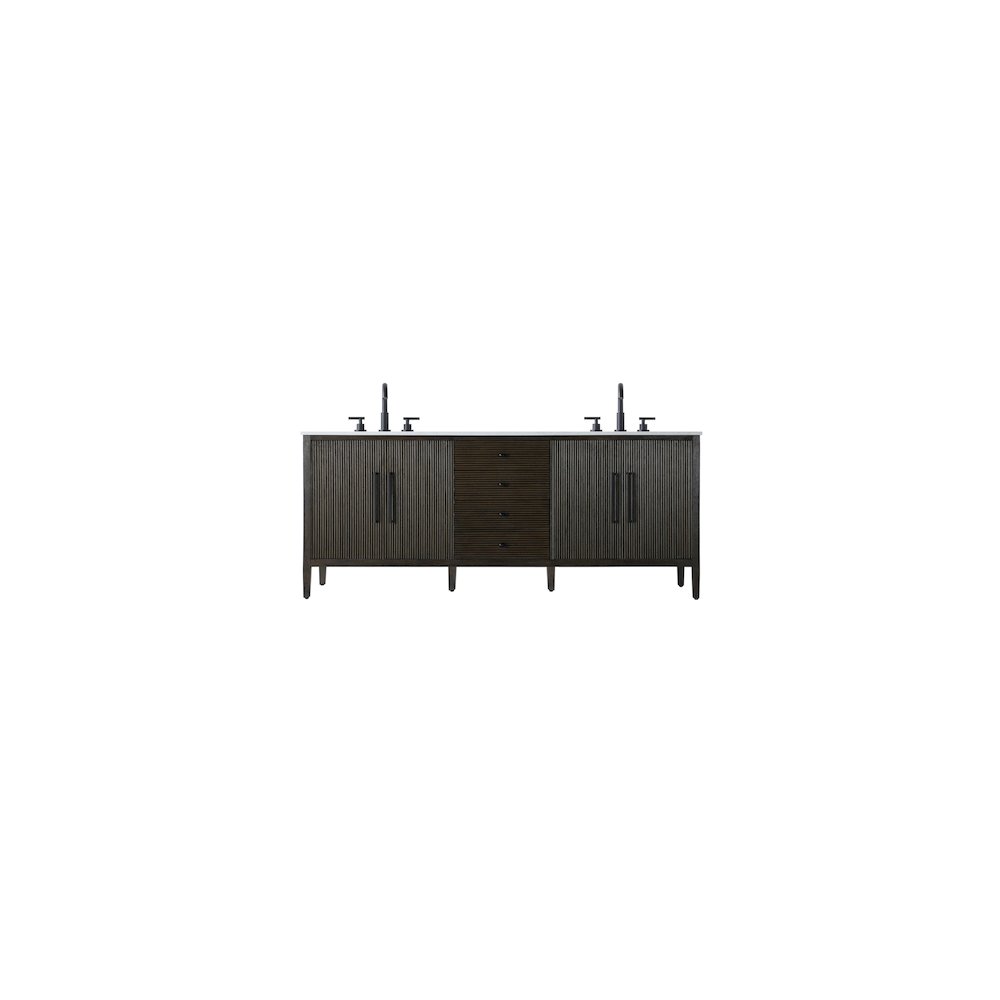 84 inch Double Bathroom Vanity inChocolate Oak. Picture 1