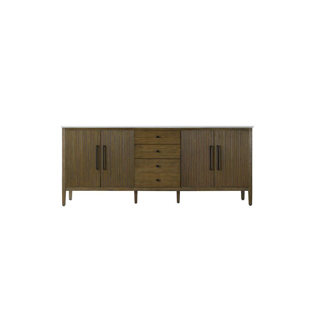 84 inch Double Bathroom Vanity in Hazel Oak. Picture 5