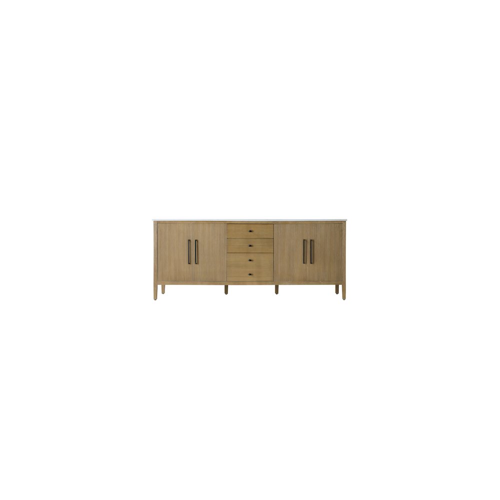 84 inch Double Bathroom Vanity in Linen Oak. Picture 5