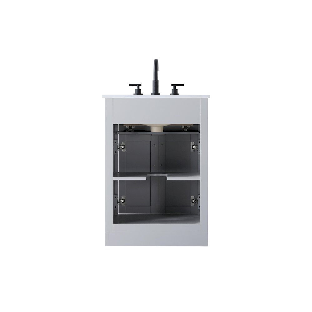 Alden 24 Inch Single Bathroom Vanity In Grey. Picture 12