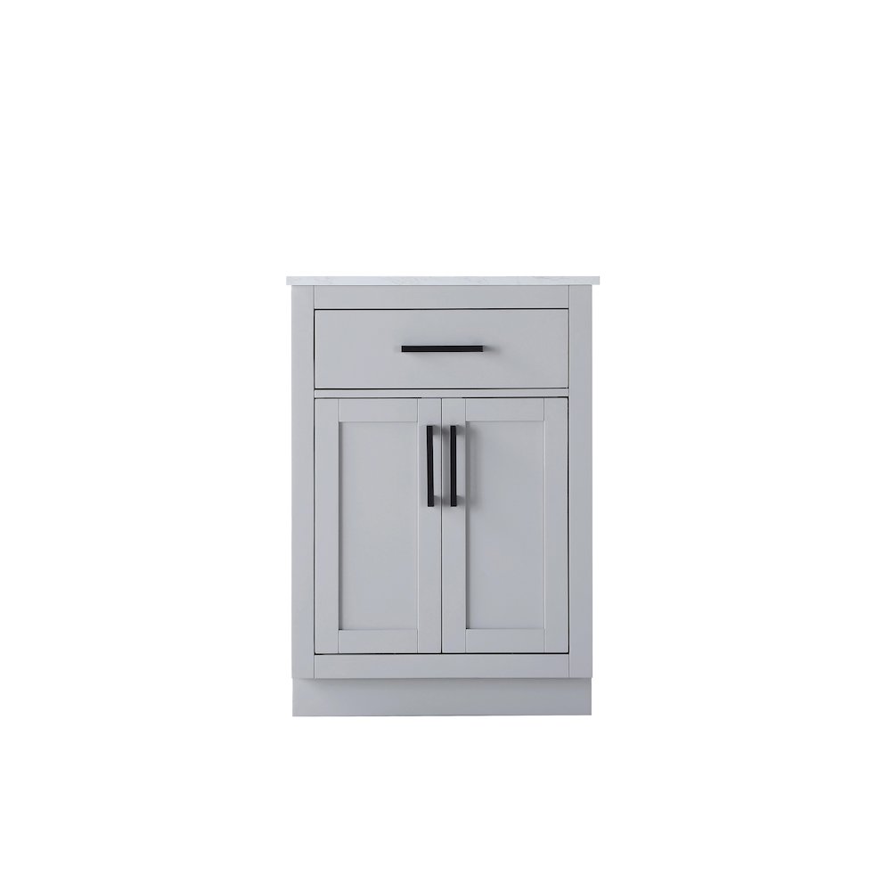 Alden 24 Inch Single Bathroom Vanity In Grey. Picture 5