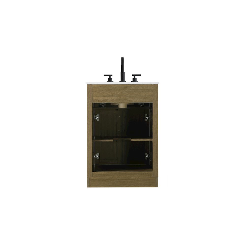 Alden 24 Inch Single Bathroom Vanity In Chestnut Brown. Picture 12