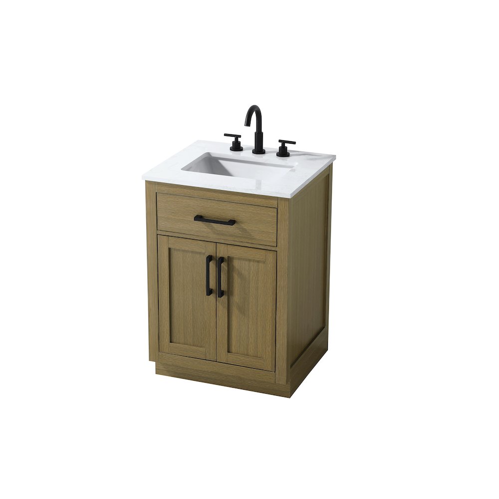 Alden 24 Inch Single Bathroom Vanity In Chestnut Brown. Picture 6